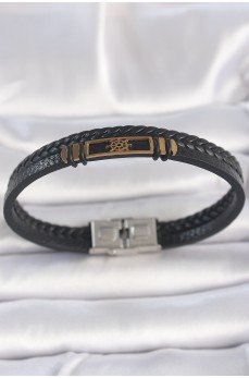 316L Çelik Gold Renk Gemi Dümeni Aksesuarlı Çift Sıra Burgu Desenli Deri Kordon Erkek Bileklik 316L Çelik Gold Renk Gemi Dümeni Aksesuarlı Çift Sıra Burgu Desenli Deri Kordon Erkek Bileklik