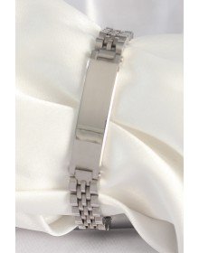 316L Çelik Gümüş Renk Zincir Künye Model Erkek Bileklik