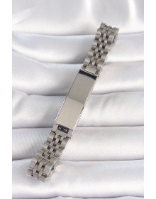 316L Çelik Gümüş Renk Zincir Künye Model Erkek Bileklik