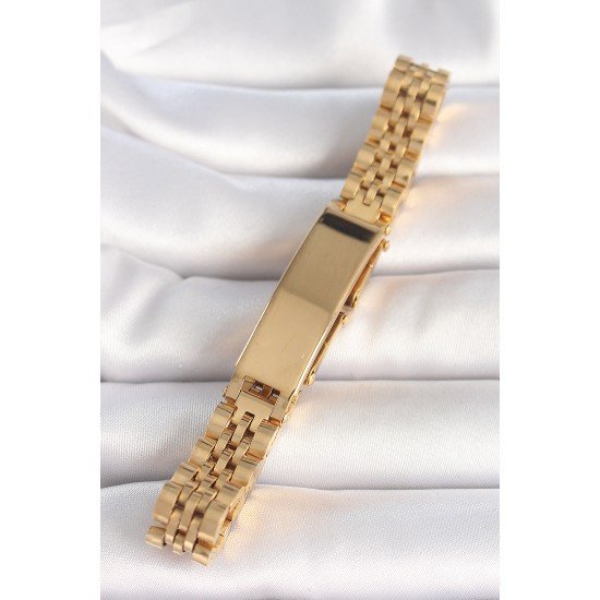 316L Çelik Gold Renk Zincir Künye Model Erkek Bileklik 316L Çelik Gold Renk Zincir Künye Model Erkek Bileklik