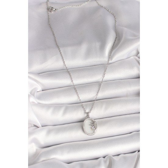 316L Çelik Gümüş Renk Zincir Beyaz Mineli Gün Batımı Model Zirkon Taş Detaylı Kadın Kolye 316L Çelik Gümüş Renk Zincir Beyaz Mineli Gün Batımı Model Zirkon Taş Detaylı Kadın Kolye