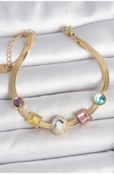 316L Çelik Gold Renk İtalyan Zincir Renkli Zirkon Taşlı Kadın Bileklik 316L Çelik Gold Renk İtalyan Zincir Renkli Zirkon Taşlı Kadın Bileklik