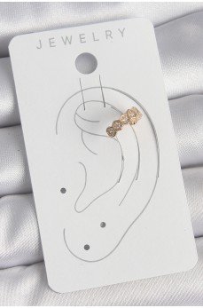 Pirinç Gold Renk Zirkon Taşlı Bal Peteği Model Kadın Kıkırdak Küpe Pirinç Gold Renk Zirkon Taşlı Bal Peteği Model Kadın Kıkırdak Küpe