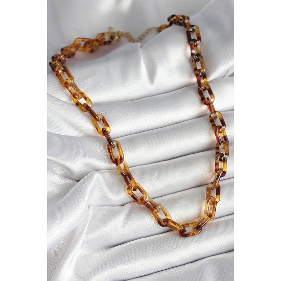 Leopar Desenli Mika Zincir Kadın Kolye Leopar Desenli Mika Zincir Kadın Kolye