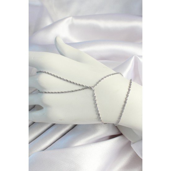 Pirinç Gümüş Renk Burgu Zincirli Şahmeran