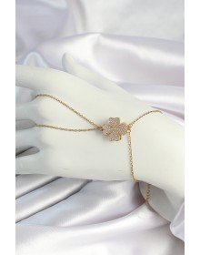 316L Çelik Gold Renk Zincirli Dönen Yonca Figürlü Şahmeran