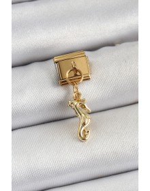 316L Çelik Sallantılı Deniz Atı Model Gold Renk Nomination Charm