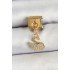 316L Çelik Sallantılı Zirkon Taşlı KuğuModel Gold Renk Nomination Charm
