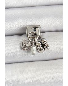 316L Çelik Gümüş Renk Bebek Konsept Nomination Charm