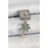 316L Çelik Sallantılı Zirkon Taşlı Palmiye Ağacı Model Gümüş Renk Nomination Charm