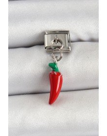 316L Çelik Gümüş Renk Kapya Biber Model Nomination Charm