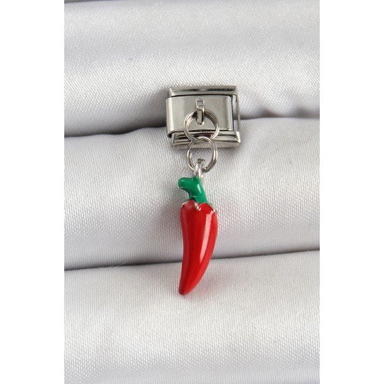 316L Çelik Gümüş Renk Kapya Biber Model Nomination Charm 316L Çelik Gümüş Renk Kapya Biber Model Nomination Charm