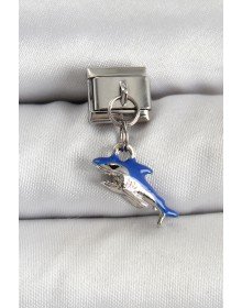 316L Çelik Sallantılı Köpekbalığı Model Gümüş Renk Nomination Charm