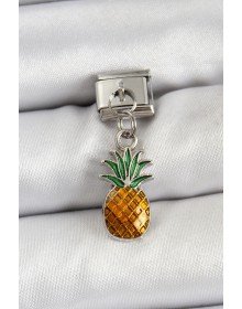 316L Çelik Sallantılı Ananas Model Gümüş Renk Nomination Charm