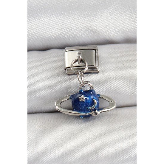 316L Çelik Sallantılı Satürn Model Gümüş Renk Nomination Charm 316L Çelik Sallantılı Satürn Model Gümüş Renk Nomination Charm