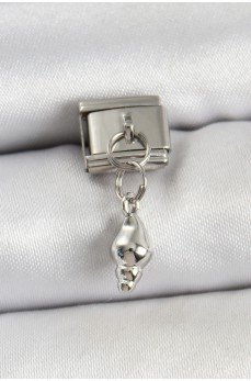 316L Çelik Sallantılı Deniz Kabuğu Model Gümüş Renk Nomination Charm