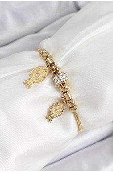 316L Çelik Gold Renk Balık Model Kadın Bileklik 316L Çelik Gold Renk Balık Model Kadın Bileklik