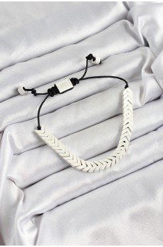 Pirinç Asansörlü Beyaz Juju Kadın Bileklik