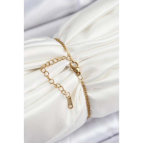 316L Çelik Zincir Mor Mineli Sanatsal Portre İnci Detaylı Çiçek Model Gold Renk Kadın Bileklik 316L Çelik Zincir Mor Mineli Sanatsal Portre İnci Detaylı Çiçek Model Gold Renk Kadın Bileklik