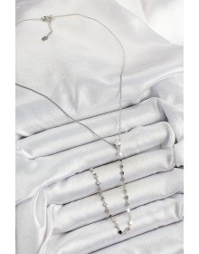 Pirinç Zirkon Taşlı Yıldız Figürlü Y Model Gümüş Renk Kadın Kolye