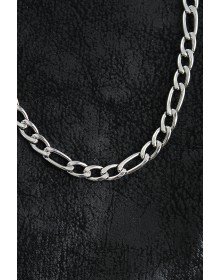 316L Çelik Kalın Figaro Zincir Model Gümüş Renk Erkek Kolye