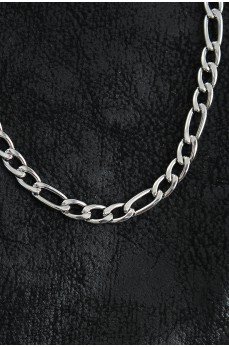 316L Çelik Kalın Figaro Zincir Model Gümüş Renk Erkek Kolye