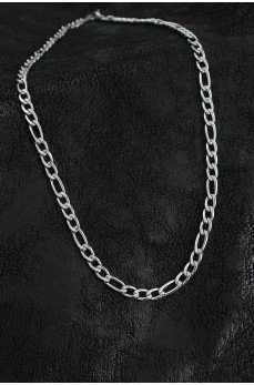 316L Çelik Kalın Figaro Zincir Model Gümüş Renk Erkek Kolye