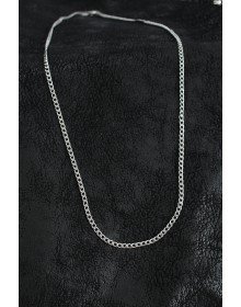 316L Çelik İnce Klasik Zincir Model Gümüş Renk Erkek Kolye