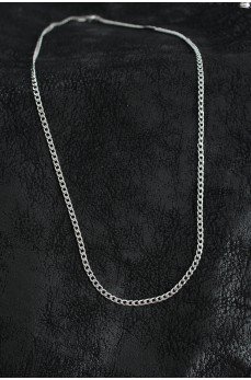 316L Çelik İnce Klasik Zincir Model Gümüş Renk Erkek Kolye
