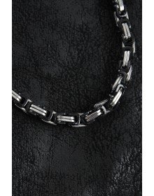 316L Çelik Kral Zincir Model Gümüş Renk Erkek Kolye