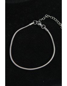 316L Çelik Oval İtalyan Model Gümüş Renk Erkek Bileklik