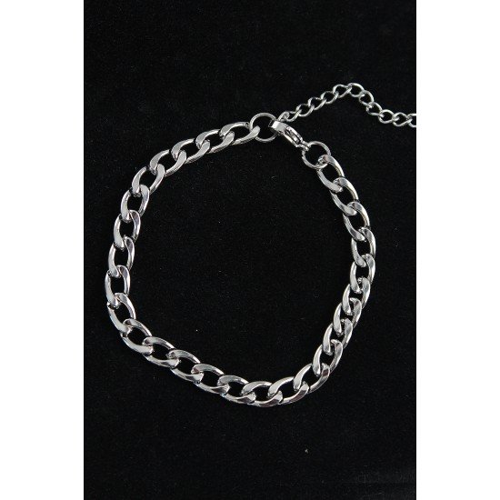 316L Çelik Kalın Klasik Model Gümüş Renk Erkek Bileklik 316L Çelik Kalın Klasik Model Gümüş Renk Erkek Bileklik