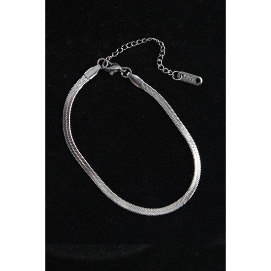 316L Çelik İtalyan Model Gümüş Renk Erkek Bileklik