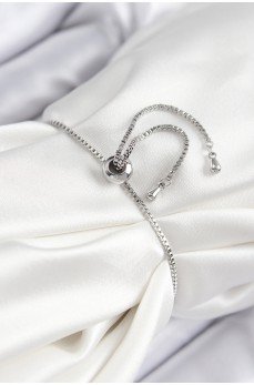 Pirinç Zirkon Taşlı Kuğu Model Gümüş Renk Asansörlü Kadın Bileklik