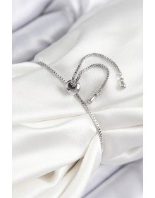 Pirinç Zirkon Taşlı Nazar Yıldız Model Gümüş Renk Asansörlü Kadın Bileklik