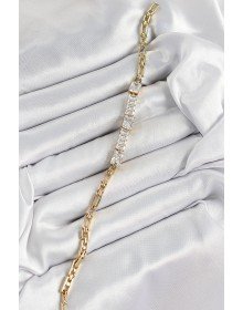 Xuping Pirinç Parçalı Su Yolu Model Gold Renk Kadın Bileklik