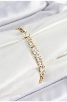 Xuping Pirinç Parçalı Su Yolu Model Gold Renk Kadın Bileklik