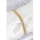 Pirinç Zirkon Taşlı Yarım Topcuk Model Gold Renk VIP Seri Kadın Bileklik