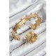 Pirinç Topcuk Model Gold Renk Bileklik Yüzük Set