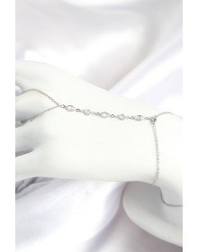 Pirinç Zirkon Taşlı Y Model Gümüş Renk Kadın Şahmeran