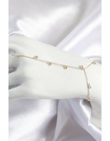 Pirinç Zirkon Taşlı Sallantılı Model Gold Renk Kadın Şahmeran