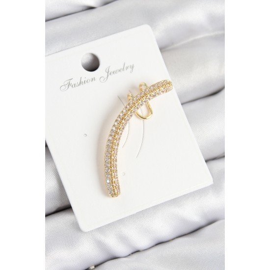 Pirinç Zirkon Taşlı Model Gold Renk Sağ Kıkırdak Küpe Pirinç Zirkon Taşlı Model Gold Renk Sağ Kıkırdak Küpe