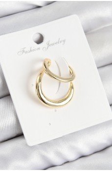 Pirinç Halka Model Gold Renk Sağ Kıkırdak Küpe