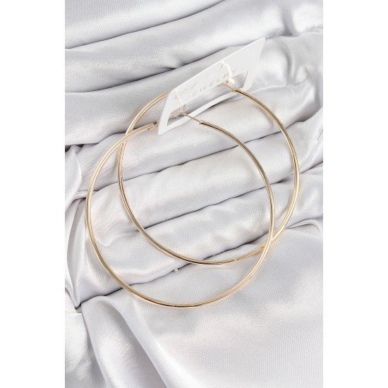 Pirinç Halka Model Gold Renk Kadın Küpe