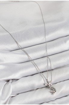 Pirinç Zirkon Taşlı Yıldız Ve Ay Model Gümüş Renk Kadın Kolye Pirinç Zirkon Taşlı Yıldız Ve Ay Model Gümüş Renk Kadın Kolye