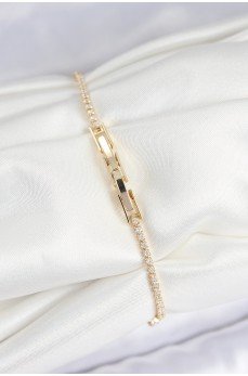 Pirinç Zirkon Taşlı Kare Model Gold Renk Kadın Bilekilk Pirinç Zirkon Taşlı Kare Model Gold Renk Kadın Bilekilk