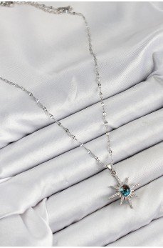 316L Çelik Zirkon Taşlı Kutup Yıldızı Model Gümüş Renk Kadın Kolye 316L Çelik Zirkon Taşlı Kutup Yıldızı Model Gümüş Renk Kadın Kolye