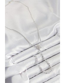 Pirinç Zirkon Taşlı Kutup Yıldızı Model Gold Renk Y Kolye