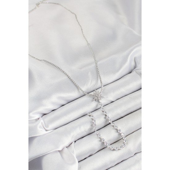 Pirinç Zirkon Taşlı Kutup Yıldızı Model Gold Renk Y Kolye Pirinç Zirkon Taşlı Kutup Yıldızı Model Gold Renk Y Kolye