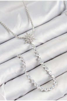 Pirinç Zirkon Taşlı Kutup Yıldızı Model Gold Renk Y Kolye